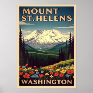 Mount St. Helens Washington V02 Poster