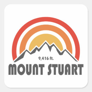 Mount Stuart Quadratischer Aufkleber