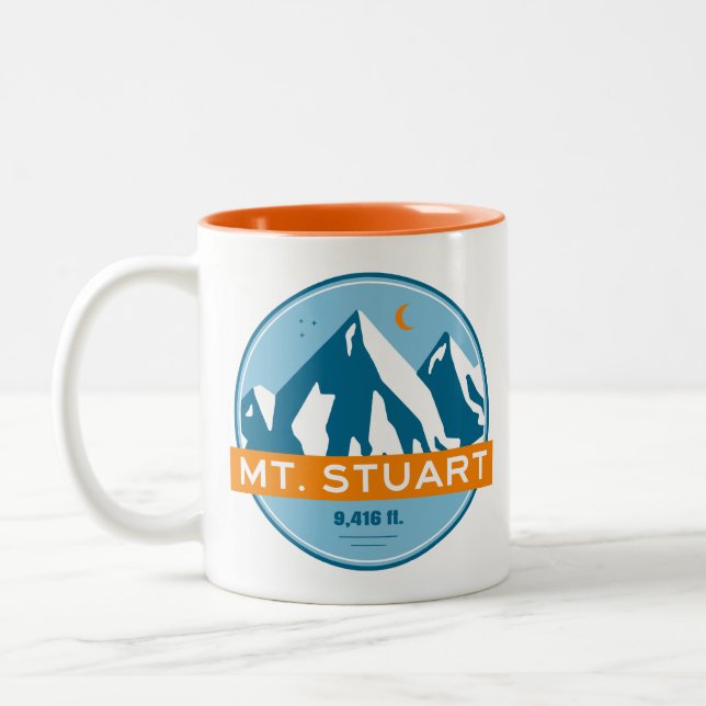 Mount Stuart Washington Stars Moon Zweifarbige Tasse (Links)