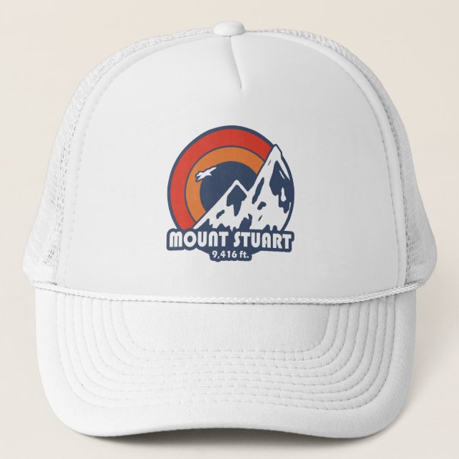 Mount Stuart Washington Sun Eagle Truckerkappe (Vorderseite)
