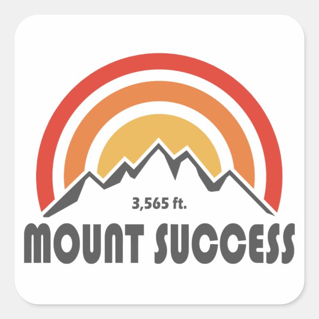 Mount Success New Hampshire Quadratischer Aufkleber (Vorderseite)