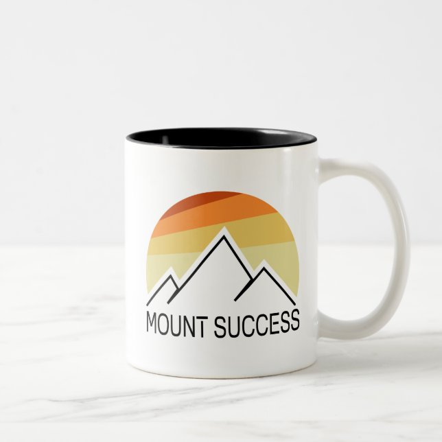 Mount Success New Hampshire Retro Zweifarbige Tasse (Rechts)