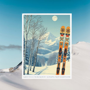 Mount Sunapee New Hampshire Skigebiet Postcard Postkarte