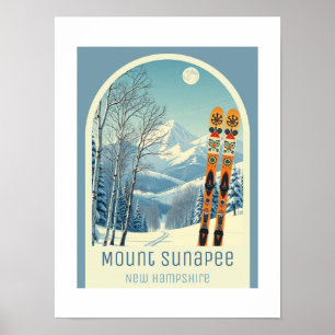 Mount Sunapee New Hampshire Skigebiet Wandkunst Poster