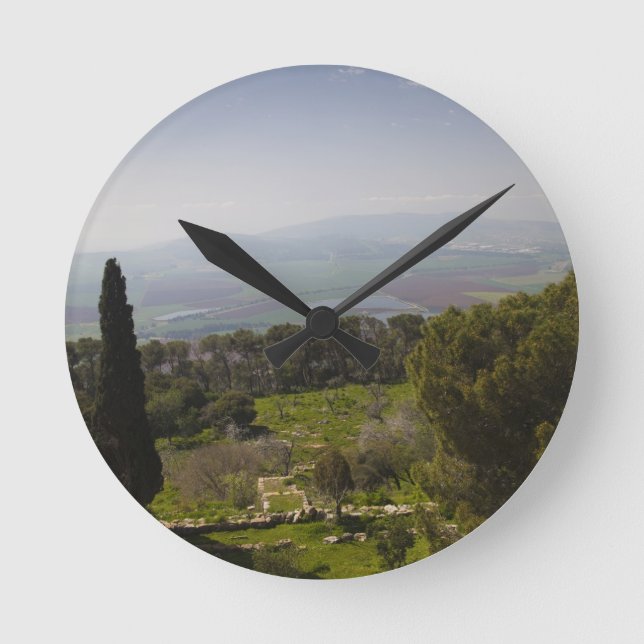 Mount Tabor, Ort biblischer Transformation Runde Wanduhr (Vorderseite)
