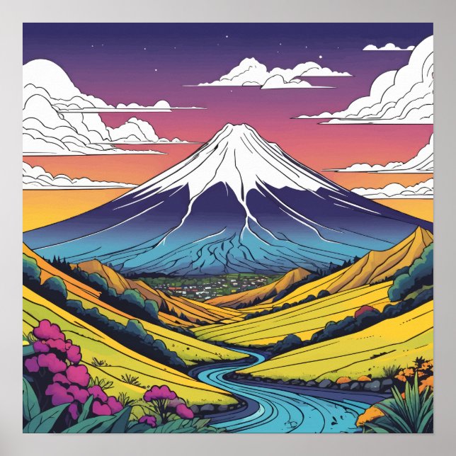 Mount Taranaki Poster (Vorne)