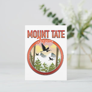 Mount Tate Japan Reise Logo Einladungspostkarte