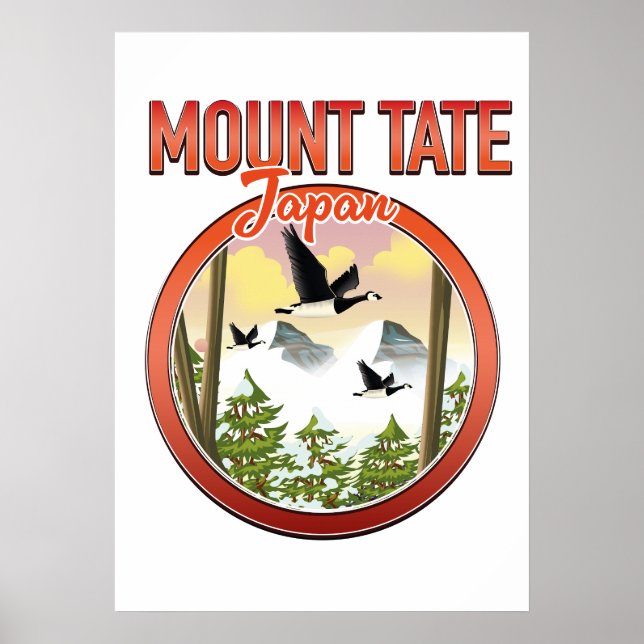 Mount Tate Japan Reiselogo Poster (Vorne)