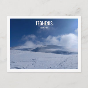 Mount Teghenis Schneegipfel individuell Postkarte
