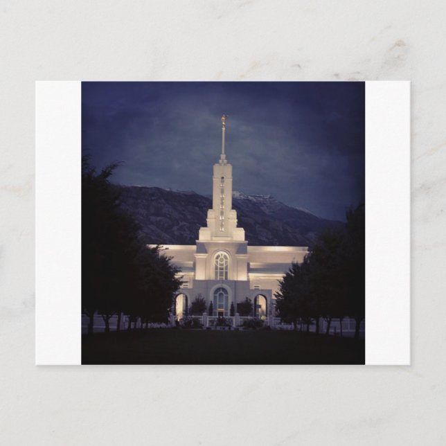 Mount Timpanogos LDS Temple, American Fork, Utah Postkarte (Vorderseite)
