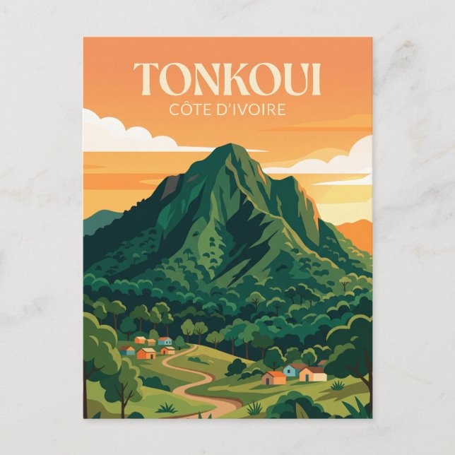Mount Tonkoui Elfenbeinküste Postkarte (Vorderseite)