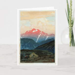 Mount Tsurugi, Hiroshi Yoshida, Holzschnitt Karte
