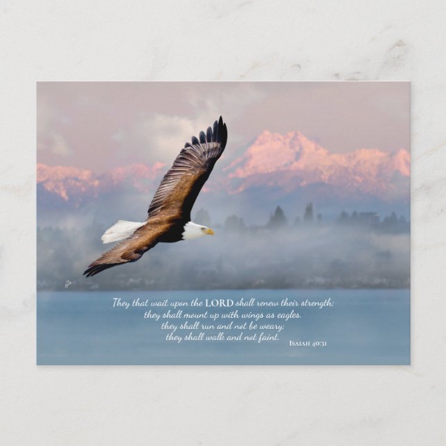 Mount Up With Wings Like Eagles Fine Art Blank Postkarte (Vorderseite)