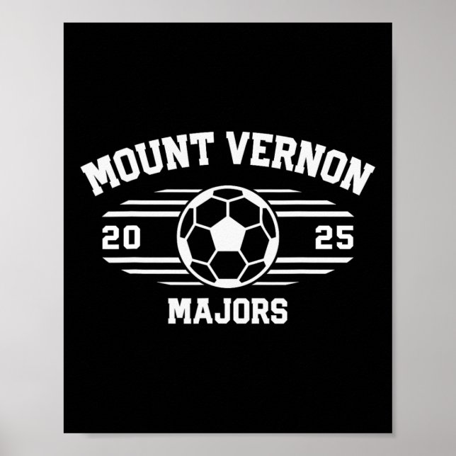 Mount Vernon Majors Fußball 2025  Poster (Vorne)