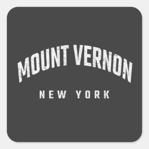 Mount Vernon New York NY Quadratischer Aufkleber
