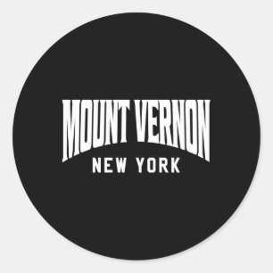 Mount Vernon New York Runder Aufkleber