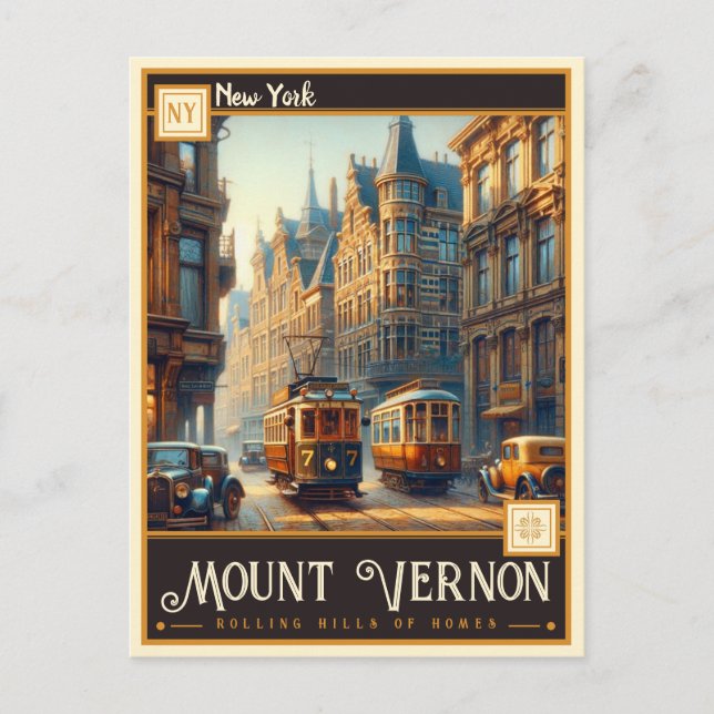 Mount Vernon, New York | VINTAG Postkarte (Vorderseite)