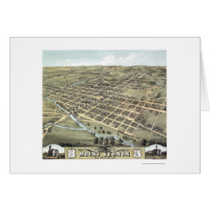 Mount Vernon, panoramische Karte OH- - 1870