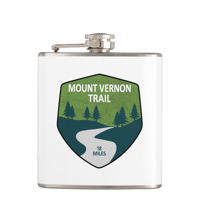 Mount Vernon Trail Flachmann (Vorderseite)