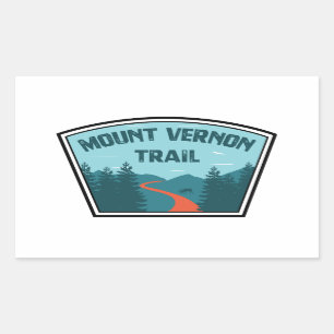 Mount Vernon Trail Rechteckiger Aufkleber