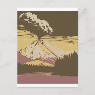 Mount Vesuvius Erupts Postkarte