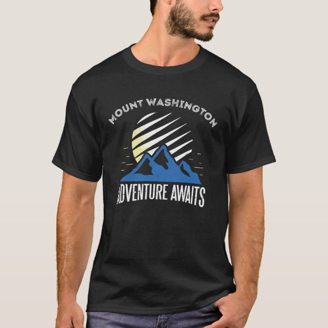 Mount Washington Adventure wartet auf Mountain Cli T-Shirt (Vorderseite)