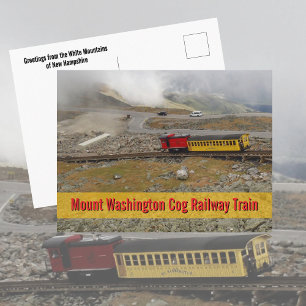 Mount Washington Cog Railway Zug Fotografie Postkarte