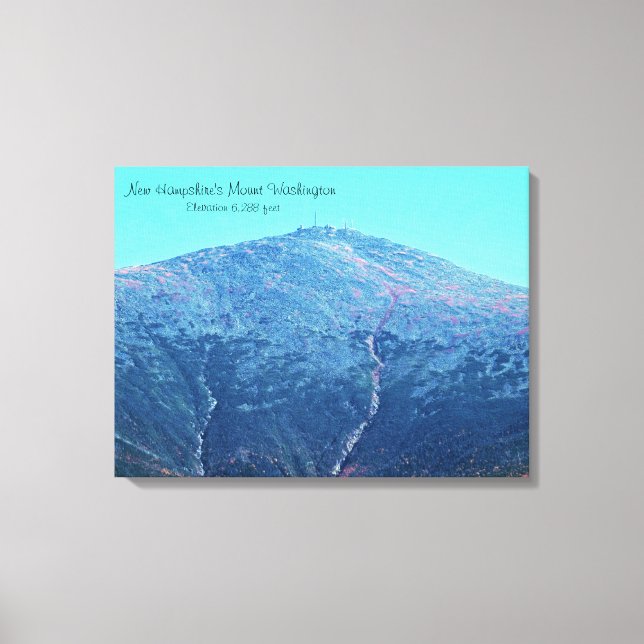 Mount Washington Elevation Wrapped Canvas Leinwanddruck (Vorderseite)