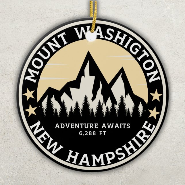 Mount Washington Mountain Landscape Souvenir Keramik Ornament (Von Creator hochgeladen)