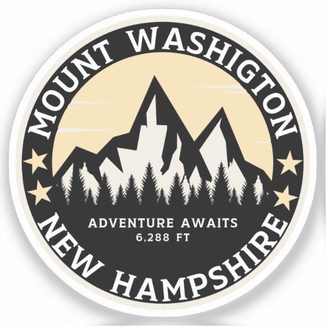 Mount Washington Mountain Souvenir Mount Washingto Aufkleber (Vorderseite)