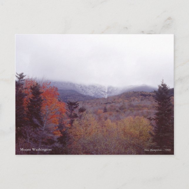 Mount Washington New Hampshire Postkarte (Vorderseite)