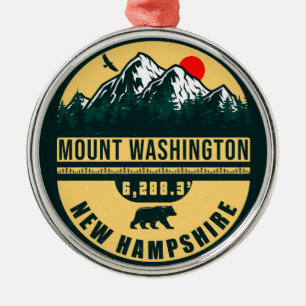 Mount Washington New Hampshire - Retro Vintag Met Ornament Aus Metall