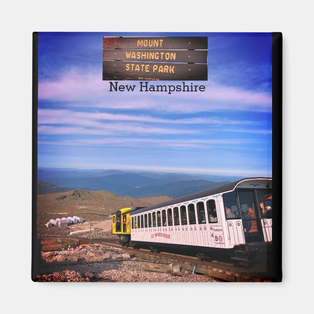Mount Washington New Hampshire Square Magnet (Vorne)