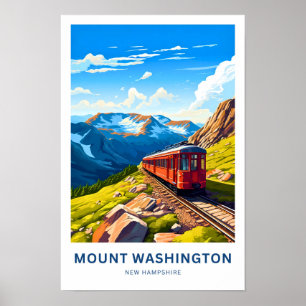 Mount Washington New Hampshire Travel Print Poster