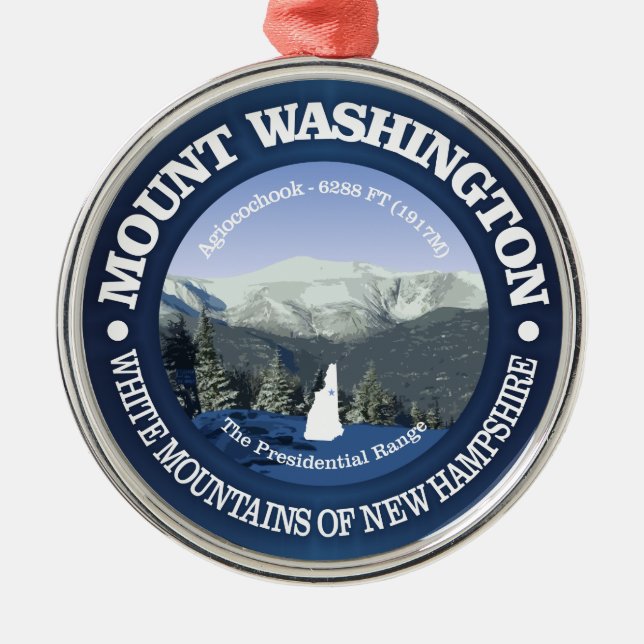 Mount Washington Ornament Aus Metall (Vorne)