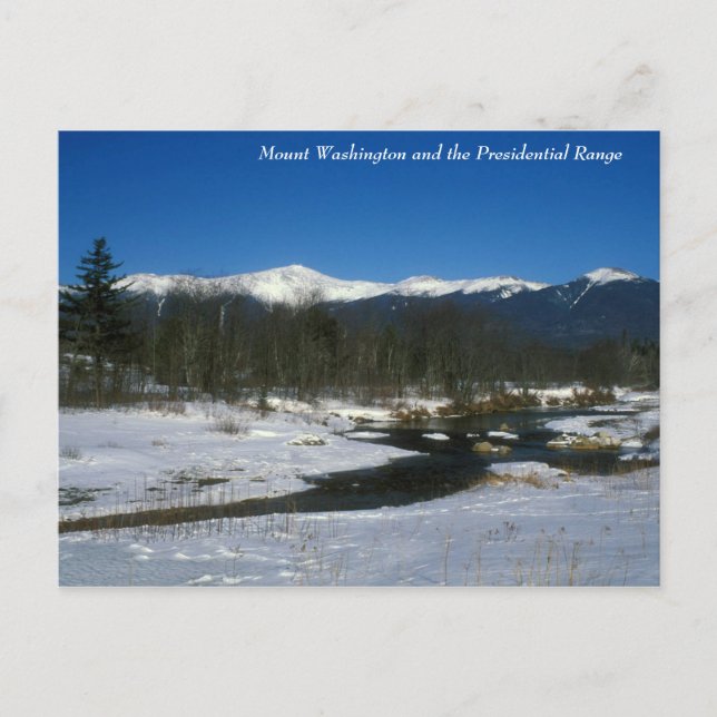 Mount Washington und Präsidentenpalast im Winter Postkarte (Vorderseite)