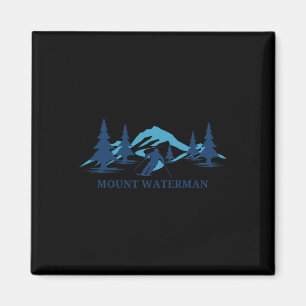 Mount Waterman Kalifornien Skigebiet Skifahren Ski Magnet