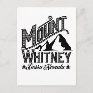Mount Whitney Sierra Nevada Reiseplakat Postkarte