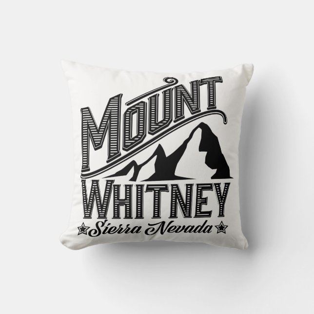 Mount Whitney Sierra Nevada Reiseplakat Two-Tone Kissen (Vorderseite)