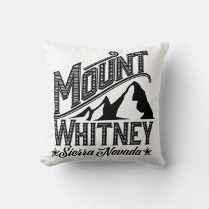 Mount Whitney Sierra Nevada Reiseplakat Zweifarbig Kissen