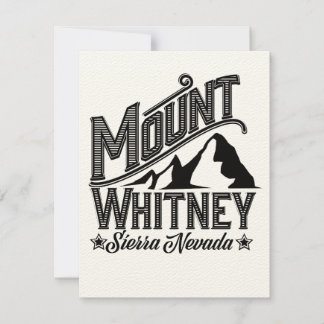 Mount Whitney Sierra Nevada Reiseposter