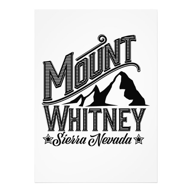 Mount Whitney Sierra Nevada Reiseposter Fotodruck (Vorne)
