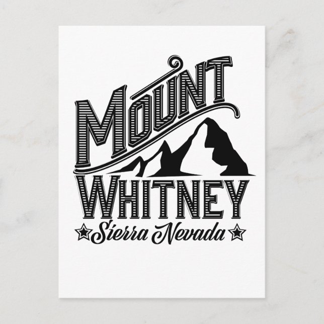 Mount Whitney Sierra Nevada Reiseposter Postkarte (Vorderseite)