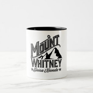 Mount Whitney Sierra Nevada Reiseposter Zweifarbige Tasse