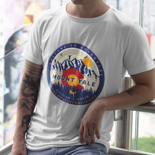 Mount Yale Colorado Flag 14ers Fourteener Klettern T-Shirt