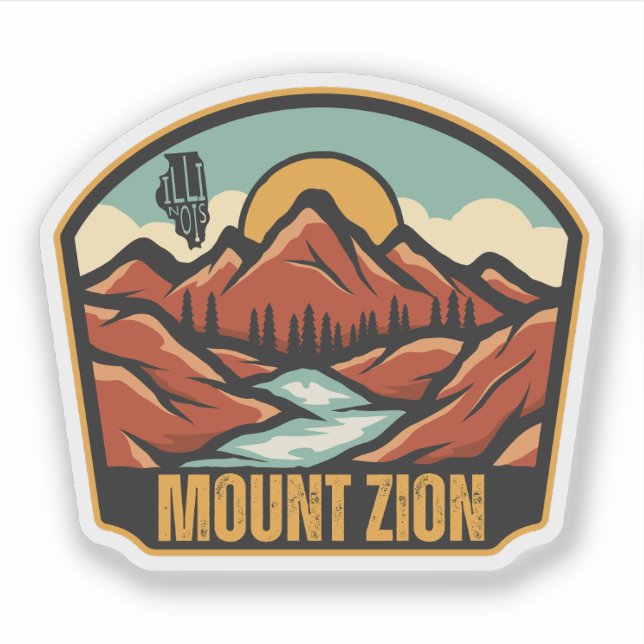 Mount Zion, Illinois Aufkleber (Vorderseite)