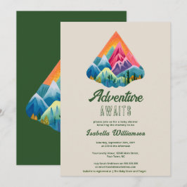 Mountain Adventure erwartet Baby Shower Einladung