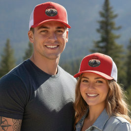 Mountain Adventure Hiking Retro Trucker Hat  Truckerkappe