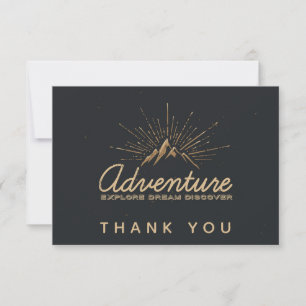 Mountain Adventure Typografy Vielen Dank Dankeskarte