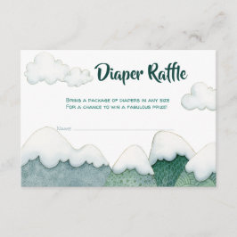 Mountain Adventures Diaper Raffle Card Begleitkarte
